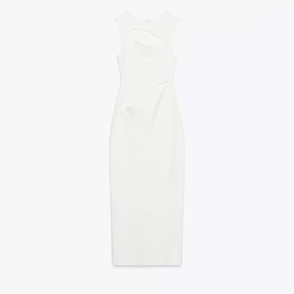 Zara cut out stretch midi dress - Picture 3 of 3